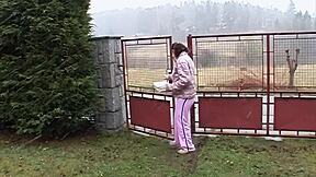 Naive Charity Girl Seduces Grandpa Mireck for Dirty Blowjob