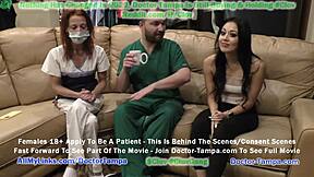 医生Tampa对Blaire Celeste进行妇科检查，护士Stacy Shepard协助