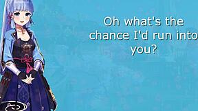 jeg suger ayakas kuk i genshin joi, hun er jomfru