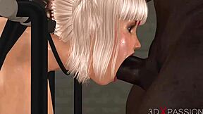 บลอนด์เซ็กซี่โดนมัดหน้าอกใหญ่โดนควยดำใหญ่เย็ดหนัก - อยากดูการขี่ป่าเถื่อนนี้ไหม?