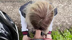 Быстрый перепих с аспиранткой по пути на конференцию в Бирмингем, чуть не поймали мотоциклисты