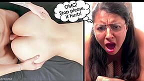 Первый анал для этой горячей 18-летней латины студентки оказался болезненным.