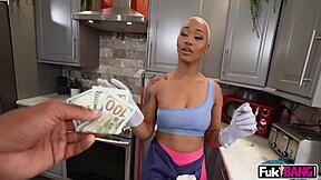 Jag betalade städerska Daphne att strippa hennes tjocka arsle