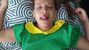 Het colombiansk Chilindrina suger meg tørr og tar sæd i sin tette rumpe