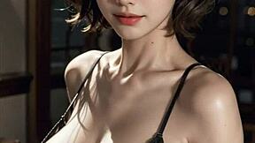 3D hentai asiatisk modell dricker med styvsyster fittelek