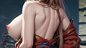 3DアニメAIポルノが激しく突き刺し、ASMR喘ぎで見つめ合う