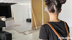 Putalocura - Brazil nő tökéletes seggel nyel le cumot turbétól, rajtakapva