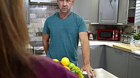 Sneaky Step Daughter Bangs Step Dad Hard Behind Step Mom's Back.