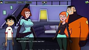 Дэнни Фэнтом исследует Эмити Парк с огромными сиськами в этом хентае