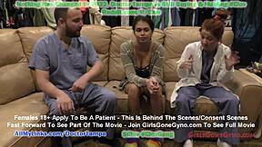 První gynekologické vyšetření Clov Angel Santana na skryté kameře s doktorem v Tampě!