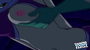 Starfire и Robin се разгорещяват с кучешки стил в обновен хентай аудио