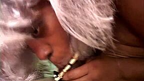 black granny seduces in wild scene