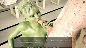 Hej zlato, tahle asijská holka s malými 18+ kozy nemůže přestat jezdit na mém obrovském kytu ve 3D