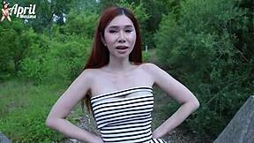 Ейприл Максима се загуби в гората, я чукат жестоко двама BBC 😲