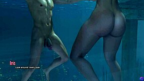 Krivá nevlastná sestra chytená pri plávaní nahá v lese