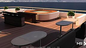 Waterworld E1 21: Жесткий секс в тесном купальнике в каюте