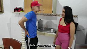 Hijastro cachondo folla a madrastra MILF solos en casa, ¿qué harías?