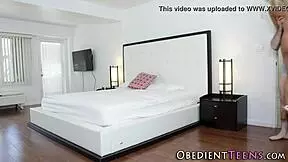 Twerking tight teen takes it in the mouth and gets masturbated in BDSM sex video