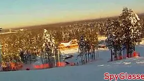 amateur teen with small tits gets cum on pussy 😏