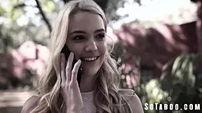 hey, did ya see my cheating gf sneak off with the neighbor for some hardcore action? gotta tell ya, that blonde tricked him good with a wild blowjob!