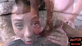 Deepthroat Tiny Chick POV Drilled By Lovers!