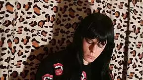 Beth's kinky goth domina vibe with cigarette in HD