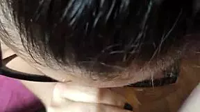 this teen 18+ is giving a blowjob on the little head 😈