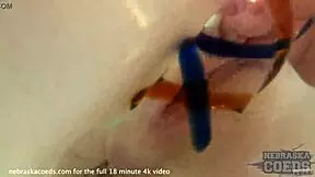 Beautiful Blake Masturbates Underwater In Jacuzzi With Glass Dildo