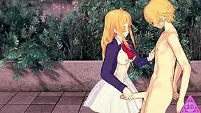 hoshino ruby in hentai getting blowjob and cumshot 😍