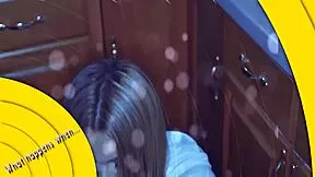 Hey petite latina cutie, why are you craving that long boner so badly? Bent over in doggystyle with your tattoo showing.