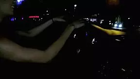 teen girl rides in public park during high definition reality show with amateurs watching