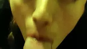 petite teen's sweet blowjob ends in cumshot