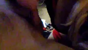 Blonde teen licks balls and sucks boyfriend's cock