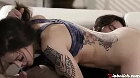 Watch Maddy May's big ass get fingered and deepthroated before a monster cock cumshot in missionary!