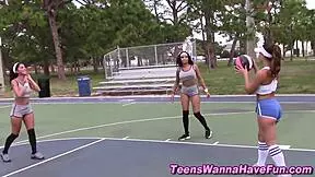 Party lesbians rub pussies in high definition reality scene.