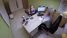 Loan4k milf gets penetrated by creditor in office.