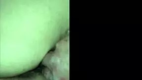 In a homemade cuckold scene, he jerks off onto his girlfriend's fat ass while her friend watches.