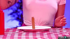 Ebony lesbian alexis tae strapon fucks eliza ibarra and charlotte sins in a group threesome