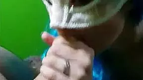 Brazilian teen tiktoker sucks friend's monster cock at home