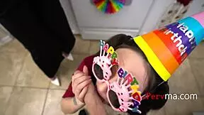 Happy birthday stepson! POV blowjob with MILF mother-in-law 😏