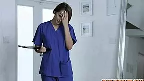 i'm the sexy nurse natalie porkman stroking my stepbrothers big cock in the hospital