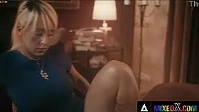 hey, watching amirah adara slam zazie skymm with a strap-on