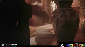 hey, watching amirah adara slam zazie skymm with a strap-on