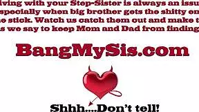 Stepbro comforts stood up stepsis with monster cock for taboo suck and fuck