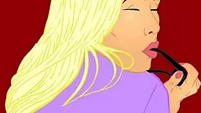 why does blonde austin taylor fuck and suck in this interracial cartoon parody pov?