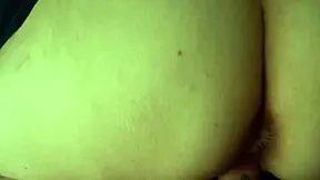 I creampied my girlfriend's big tattooed ass at home.