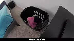 the stepdaughter enjoys a family gathering with her stepfather and uncle.