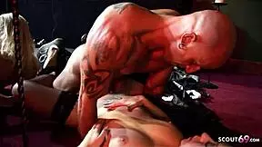 redhead babe and busty milf share a casual moment