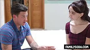 Stepbrother and stepsister get wild with intense anal action in taboo teen play.