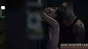 Amateur teen 18+ in glasses faces extreme domination and BDSM sex from passing guys